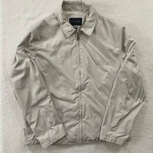 VTG Banana Republic Mens XL Tan Full Zip Harrington Jacket Lightweight 411646-03